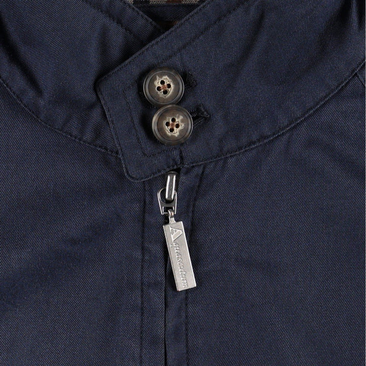 Aquascutum Harrington Jacket Swing Top Men's Size M cotton navy blue type Vintage Second Hand