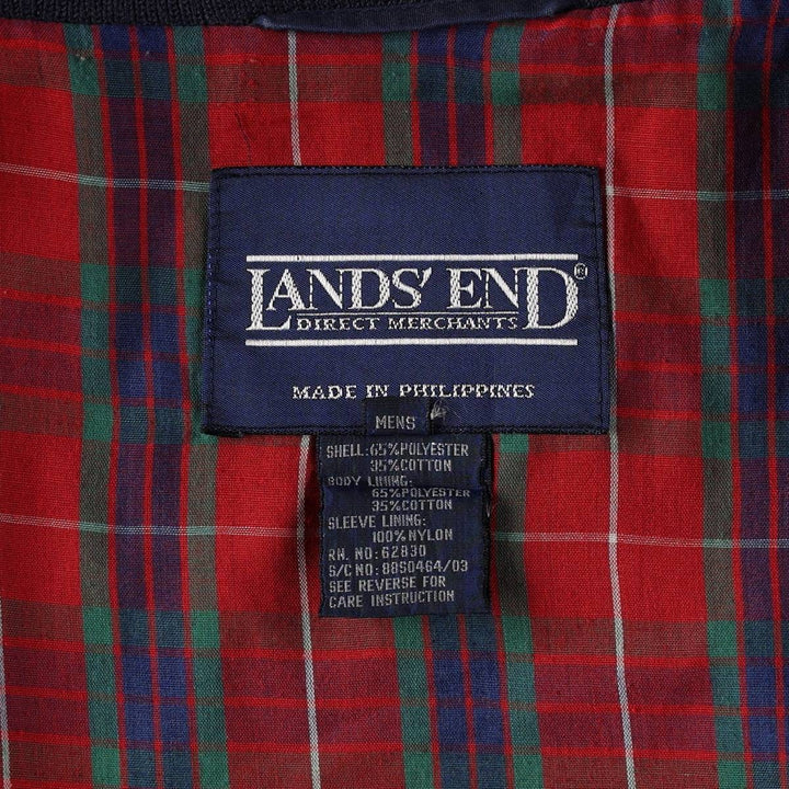 80s-90'S Lands' End Harrington Jacket Swing Top, Men's Size L (approx.), Vintage polyester navy blue type Vintage Second Hand