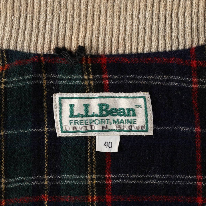 ~90'S LL Bean Harrington Jacket Swing Top Men's Size L Vintage unclear Beige type Vintage Second Hand