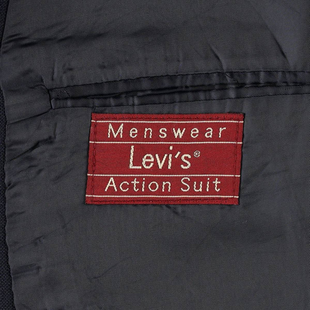 70s-80'S Levi's ACTION SUIT STA-PREST navy blazer/tailored jacket, men's size XL equivalent. unclear navy blue type Vintage Second Hand