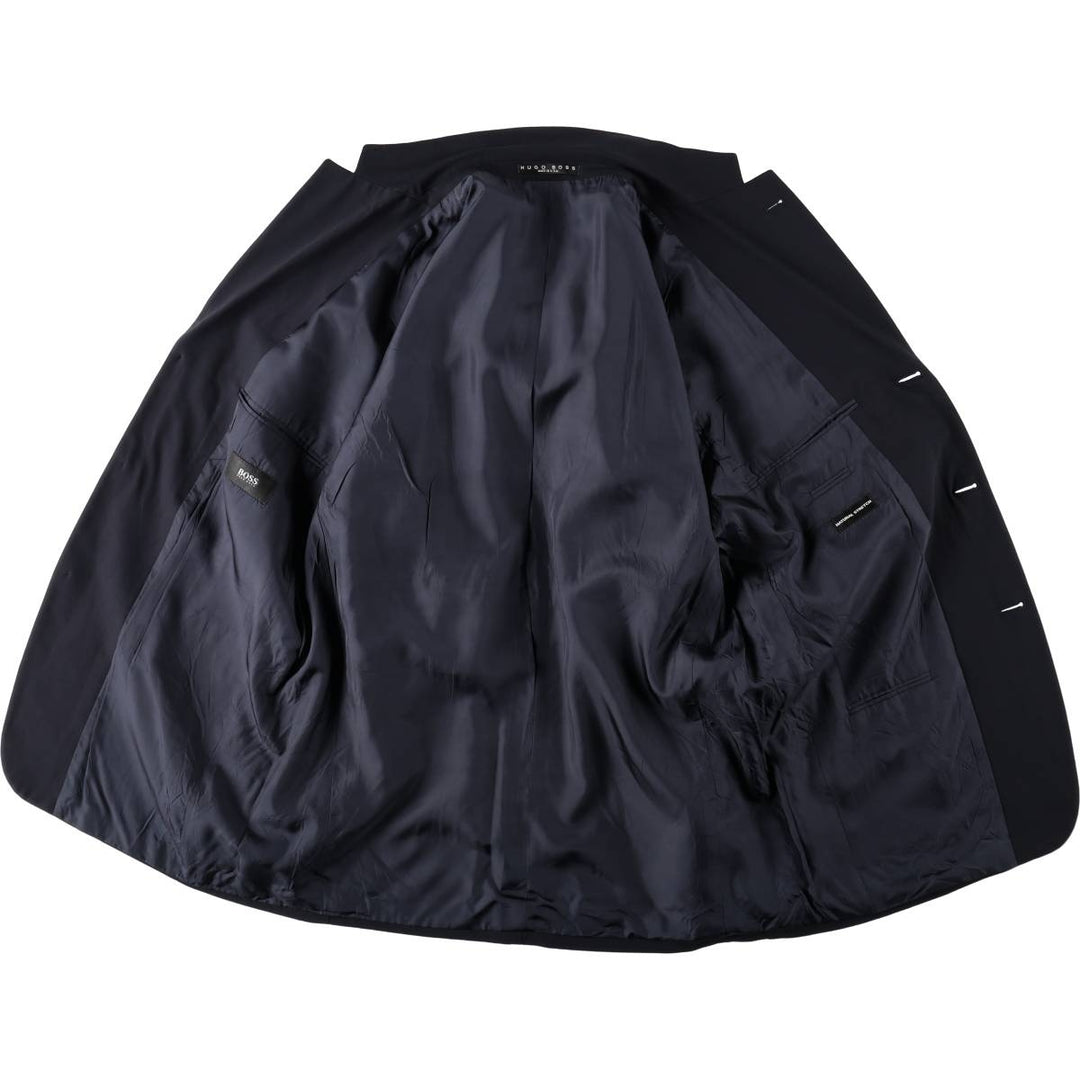 Hugo Boss wool tailored jacket, made in the USA, men's size XXL equivalent. wool navy blue type Vintage Second Hand