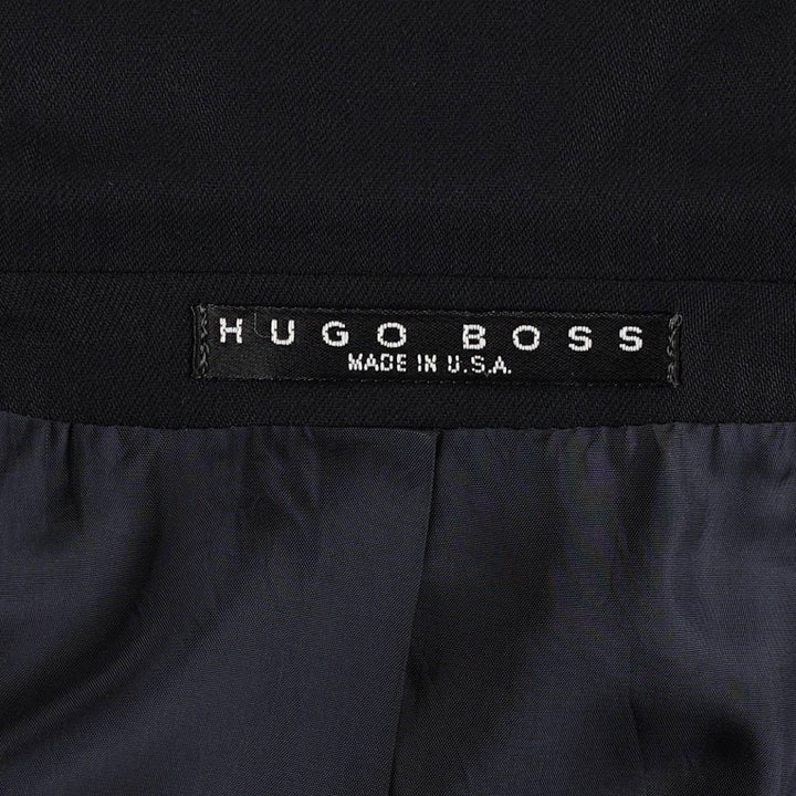 Hugo Boss wool tailored jacket, made in the USA, men's size XXL equivalent. wool navy blue type Vintage Second Hand