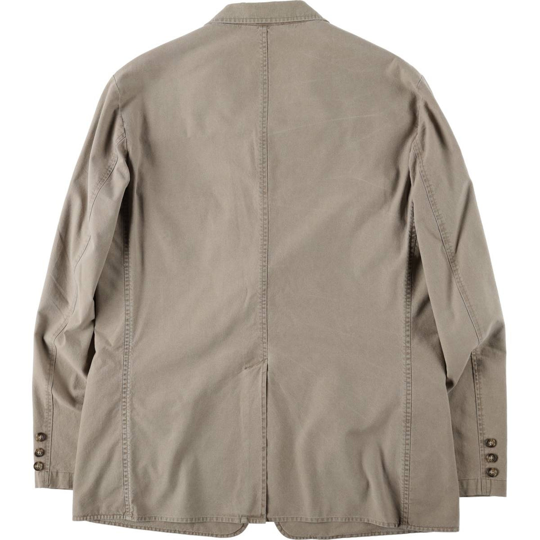 90s-00'S LL Bean Easy Jacket/Tailored Jacket, Men's XXL equivalent. cotton Beige type Vintage Second Hand