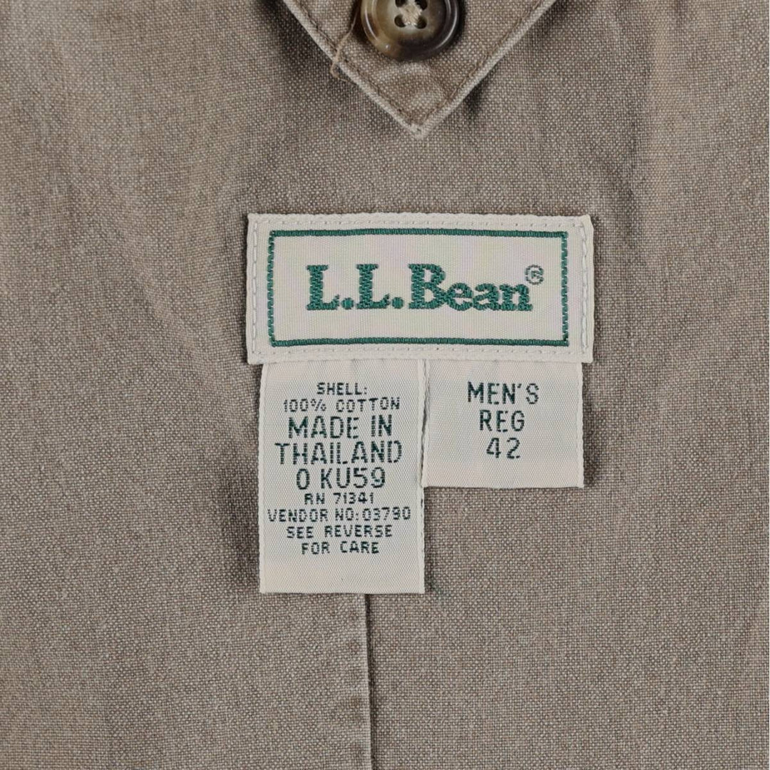 90s-00'S LL Bean Easy Jacket/Tailored Jacket, Men's XXL equivalent. cotton Beige type Vintage Second Hand