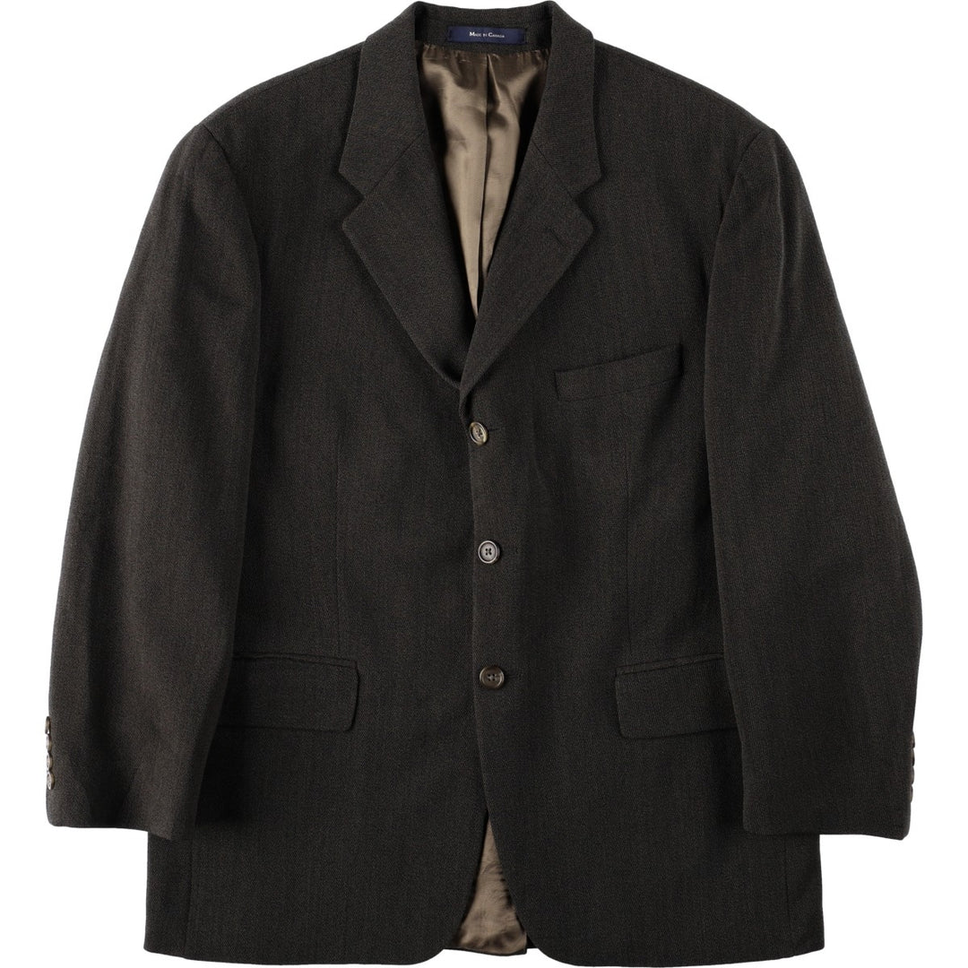 Ralph Lauren Chaps wool tailored jacket, made in Canada, men's size L wool brown type Vintage Second Hand