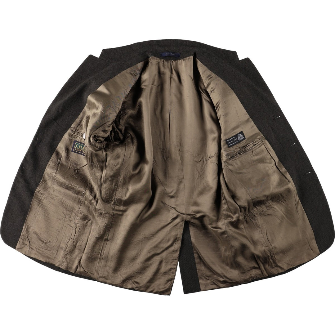 Ralph Lauren Chaps wool tailored jacket, made in Canada, men's size L wool brown type Vintage Second Hand