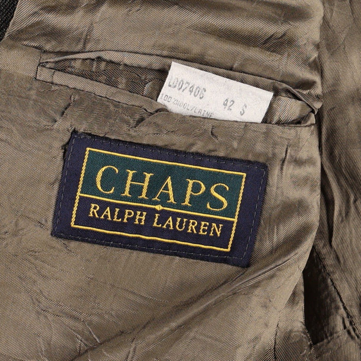 Ralph Lauren Chaps wool tailored jacket, made in Canada, men's size L wool brown type Vintage Second Hand