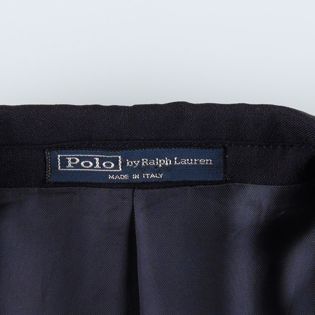 Ralph Lauren POLO by Ralph Lauren CUSTOM FIT wool tailored jacket, made in Italy, men's size L equivalent. wool navy blue type Vintage Second Hand