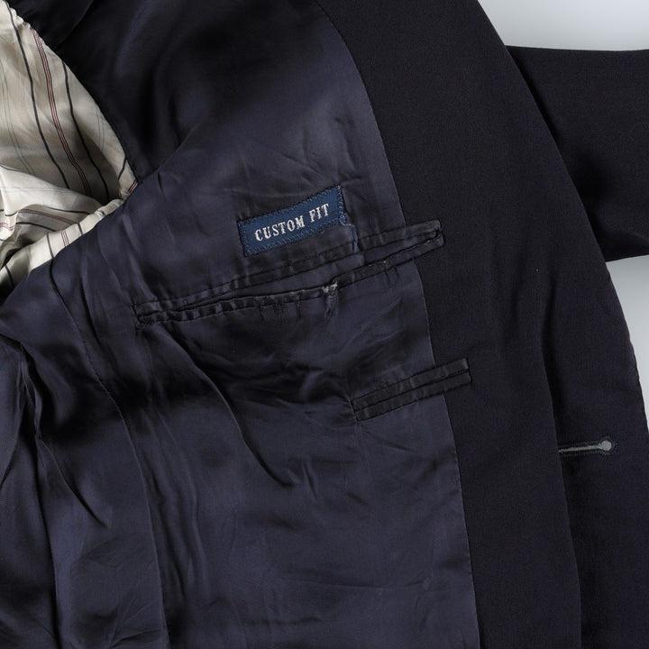 Ralph Lauren POLO by Ralph Lauren CUSTOM FIT wool tailored jacket, made in Italy, men's size L equivalent. wool navy blue type Vintage Second Hand