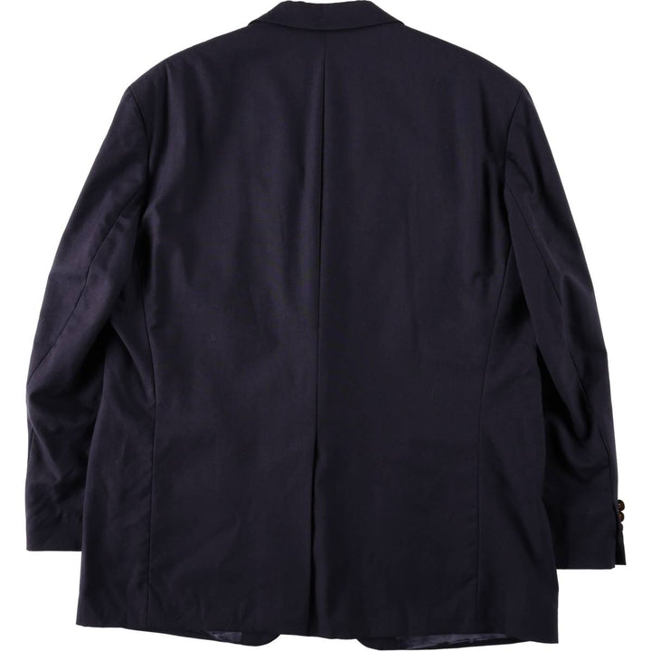 Ralph Lauren POLO UNIVERSITY navy blazer/tailored jacket, made in Canada, men's size XXL equivalent. wool navy blue type Vintage Second Hand
