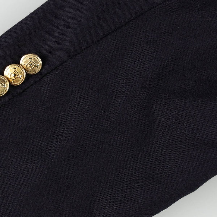 Ralph Lauren POLO UNIVERSITY navy blazer/tailored jacket, made in Canada, men's size XXL equivalent. wool navy blue type Vintage Second Hand