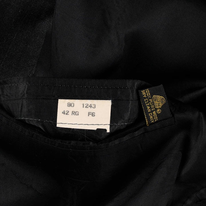 Brooks Brothers Stripe Pattern Wool Tailored Jacket, Made in USA, Men's Size XL (approx.) wool Charcoal Vintage Second Hand