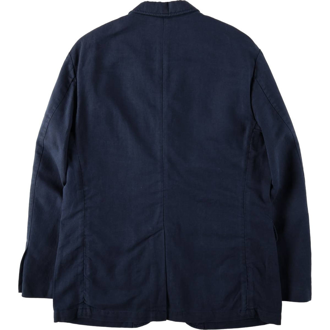 Ralph Lauren POLO by Ralph Lauren Easy Jacket Tailored Jacket Men's XXL equivalent cotton navy blue type Vintage Second Hand