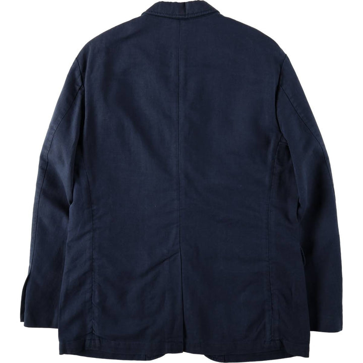 Ralph Lauren POLO by Ralph Lauren Easy Jacket Tailored Jacket Men's XXL equivalent cotton navy blue type Vintage Second Hand