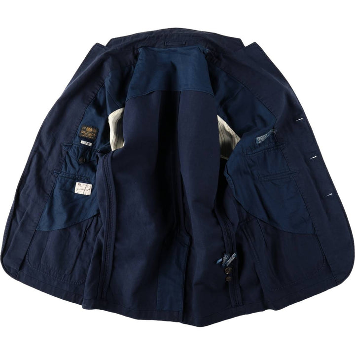 Ralph Lauren POLO by Ralph Lauren Easy Jacket Tailored Jacket Men's XXL equivalent cotton navy blue type Vintage Second Hand