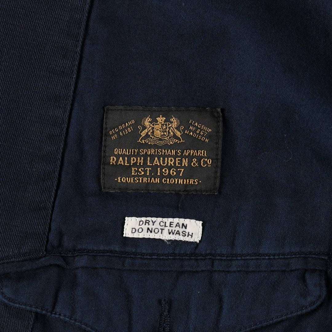 Ralph Lauren POLO by Ralph Lauren Easy Jacket Tailored Jacket Men's XXL equivalent cotton navy blue type Vintage Second Hand
