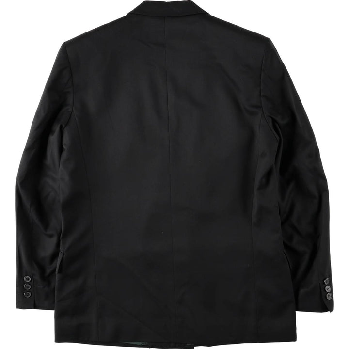Pierre Cardin Peak Lapel Double-Breasted Tailored Jacket, Men's Size L (approx.) polyester black type Vintage Second Hand