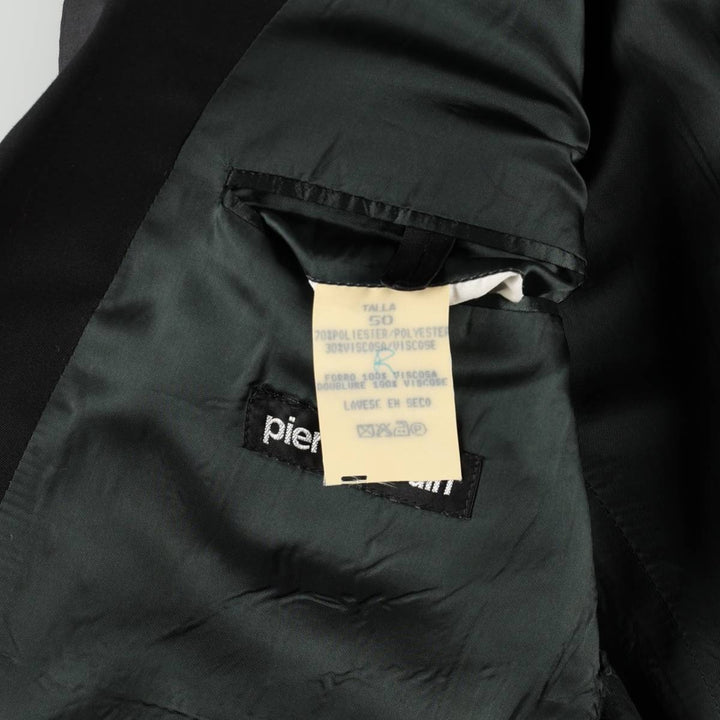 Pierre Cardin Peak Lapel Double-Breasted Tailored Jacket, Men's Size L (approx.) polyester black type Vintage Second Hand