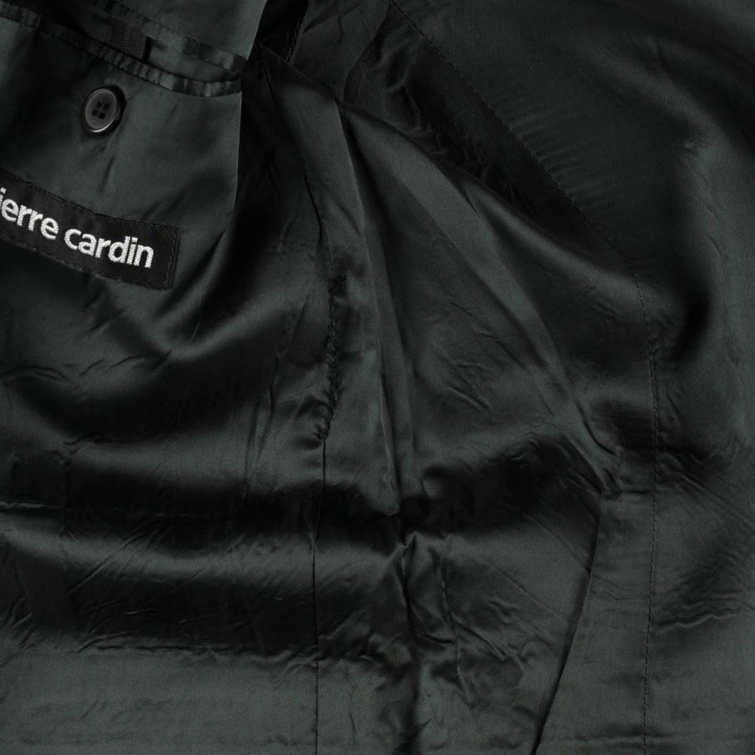 Pierre Cardin Peak Lapel Double-Breasted Tailored Jacket, Men's Size L (approx.) polyester black type Vintage Second Hand
