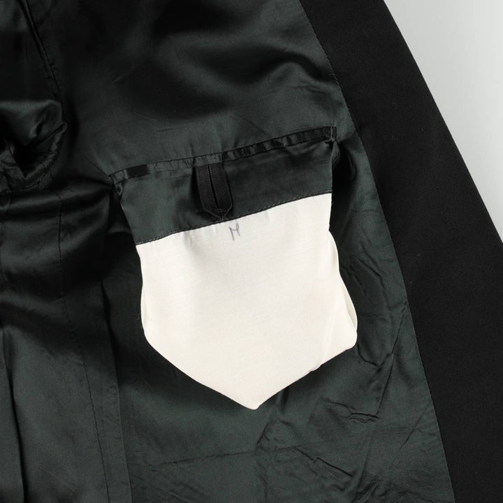 Pierre Cardin Peak Lapel Double-Breasted Tailored Jacket, Men's Size L (approx.) polyester black type Vintage Second Hand