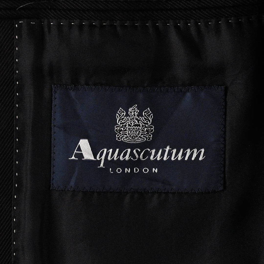 Aquascutum Cotton Tailored Jacket, Men's Size XL (approx.) cotton black type Vintage Second Hand