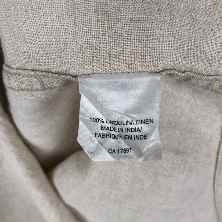 GAP Long-Sleeve Linen Shirt, Men's Size M (approx.) linen unbleached Vintage Second Hand