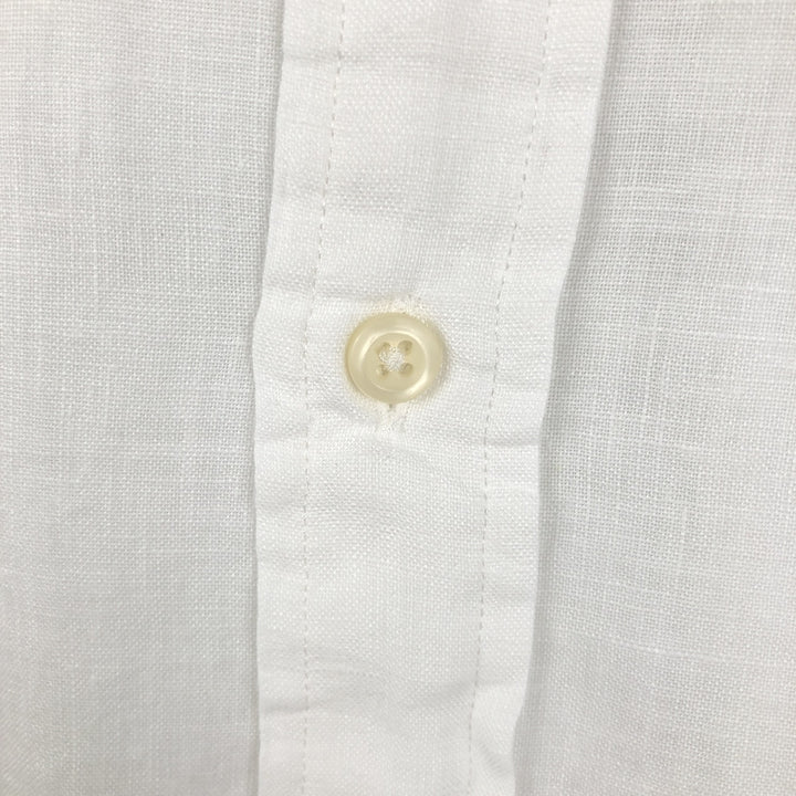 Ralph Lauren long sleeve linen button down shirt, men's size XL linen white type Vintage Second Hand