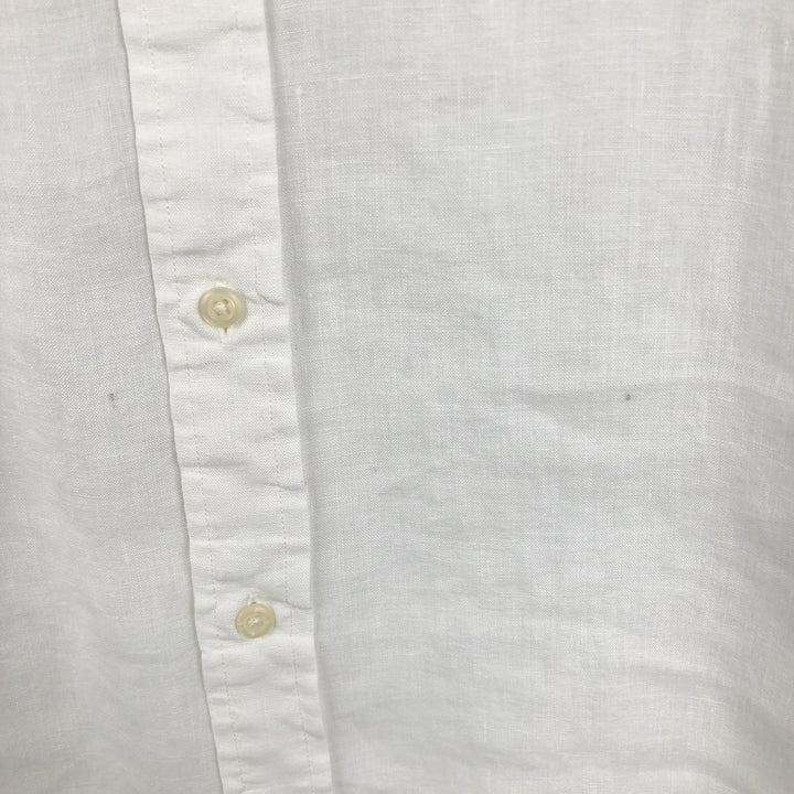 Ralph Lauren long sleeve linen button down shirt, men's size XL linen white type Vintage Second Hand