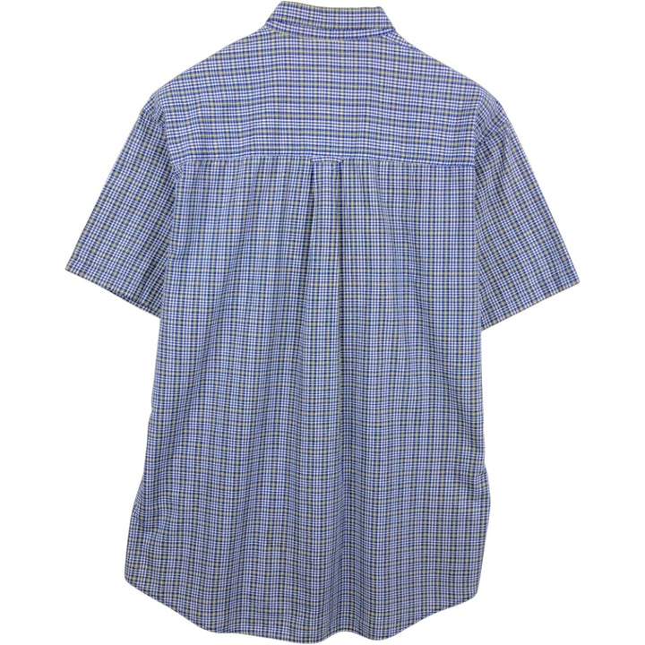 Ralph Lauren CHAPS short sleeve button down check shirt men's size L cotton blue type Vintage Second Hand