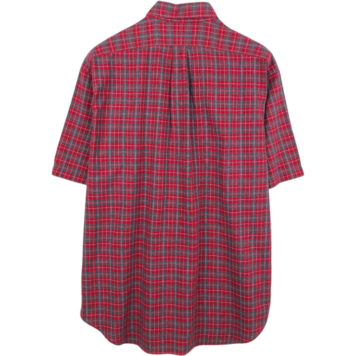 Ralph Lauren BLAKE short sleeve button down check shirt, men's size L cotton red type Vintage Second Hand