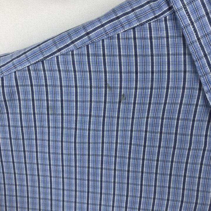 Ralph Lauren Classic Fit Short Sleeve Button Down Check Shirt Men's XXL cotton Blue type light blue Vintage Second Hand