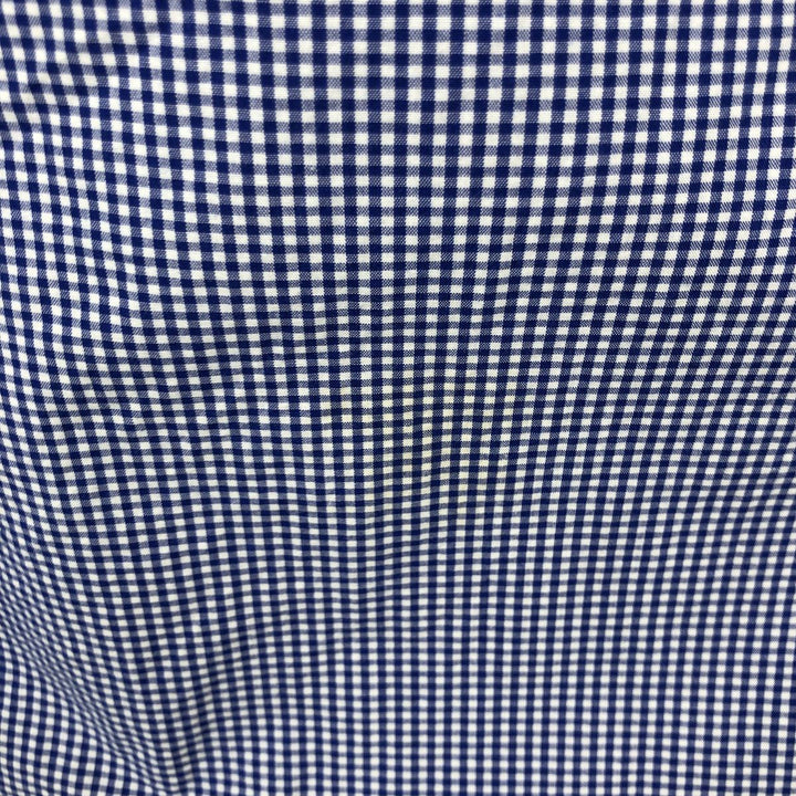 Ralph Lauren Gingham Check Short Sleeve Button Down Check Shirt Men's Size L cotton blue type Vintage Second Hand