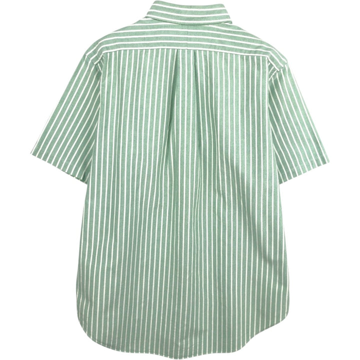 Ralph Lauren Classic Fit Short Sleeve Button Down Striped Shirt Men's Size L cotton white type Vintage Second Hand