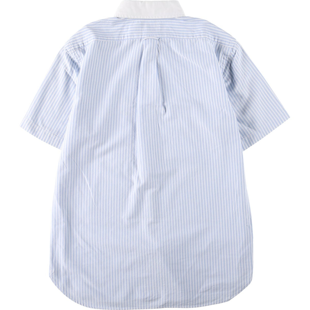 Ralph Lauren POLO RALPH LAUREN Short-Sleeve Striped Cleric Shirt, Men's Size M (approx.) cotton Blue type light blue Vintage Second Hand