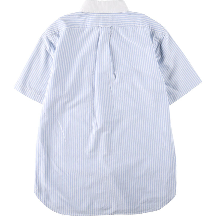Ralph Lauren POLO RALPH LAUREN Short-Sleeve Striped Cleric Shirt, Men's Size M (approx.) cotton Blue type light blue Vintage Second Hand