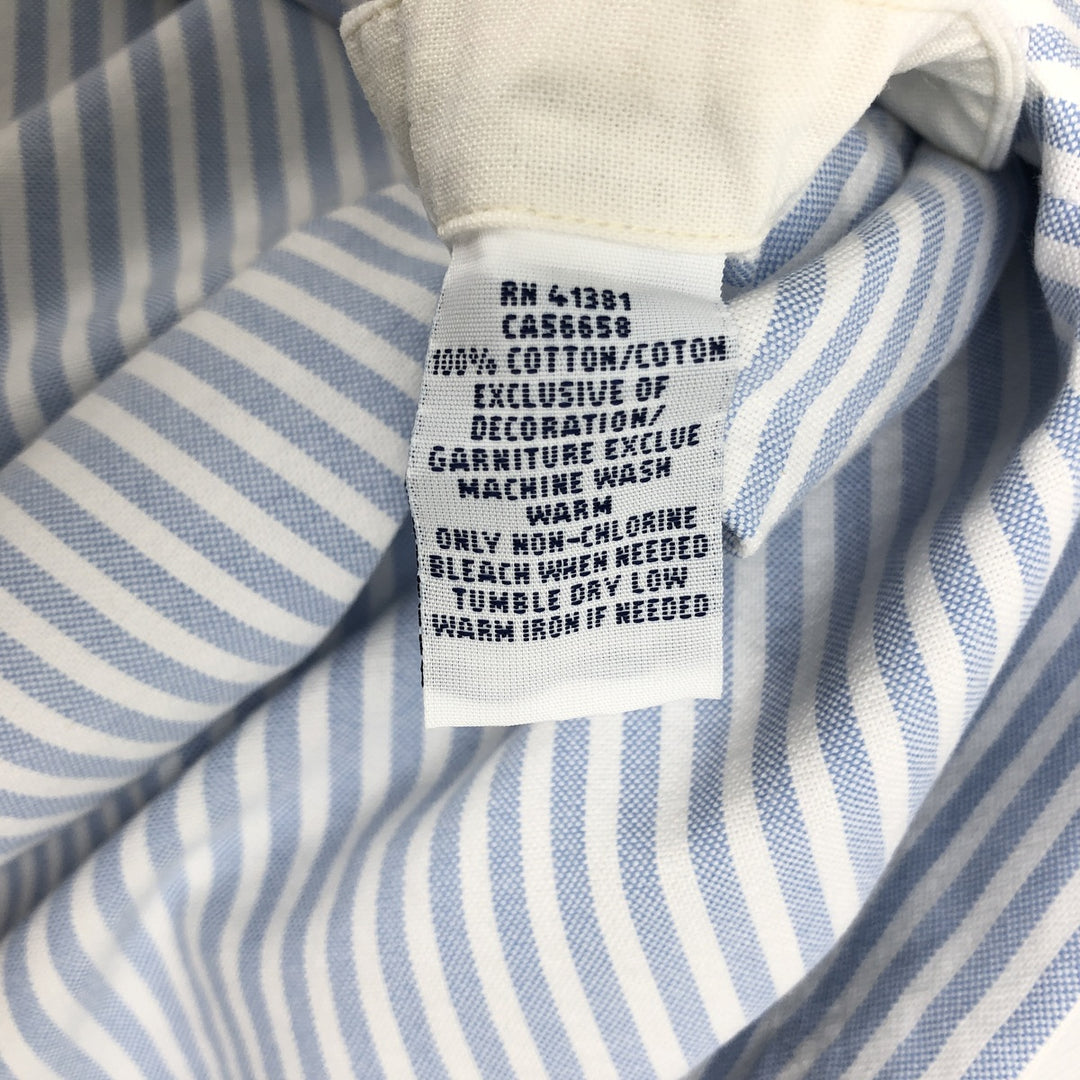 Ralph Lauren POLO RALPH LAUREN Short-Sleeve Striped Cleric Shirt, Men's Size M (approx.) cotton Blue type light blue Vintage Second Hand