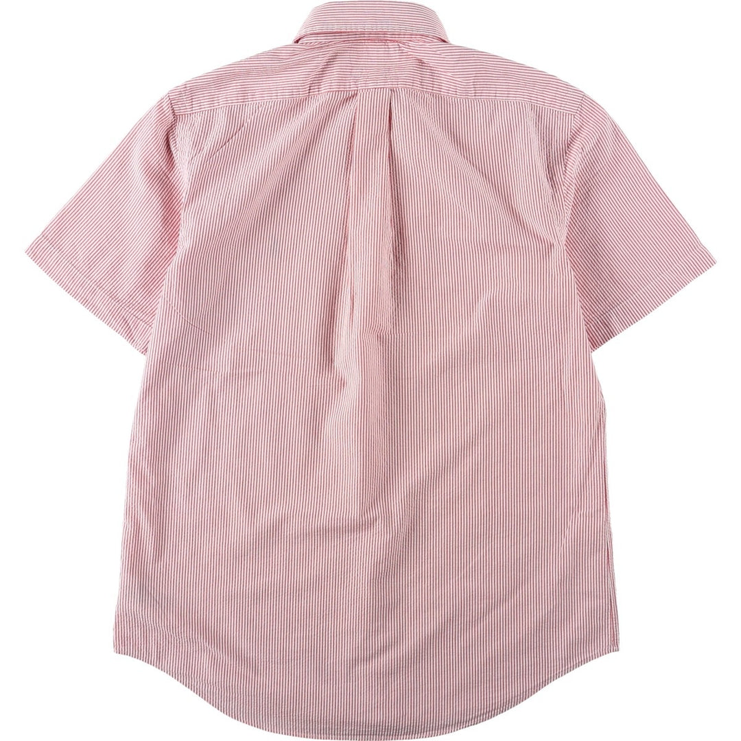 Ralph Lauren POLO RALPH LAUREN CLASSIC FIT Short-Sleeve Button-Down Striped Shirt, Men's Size S (approx.) cotton red type Vintage Second Hand