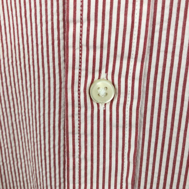 Ralph Lauren POLO RALPH LAUREN CLASSIC FIT Short-Sleeve Button-Down Striped Shirt, Men's Size S (approx.) cotton red type Vintage Second Hand