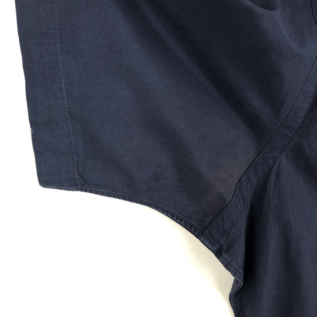 Ralph Lauren Classic Fit short sleeve button down shirt, men's size L cotton navy blue type Vintage Second Hand