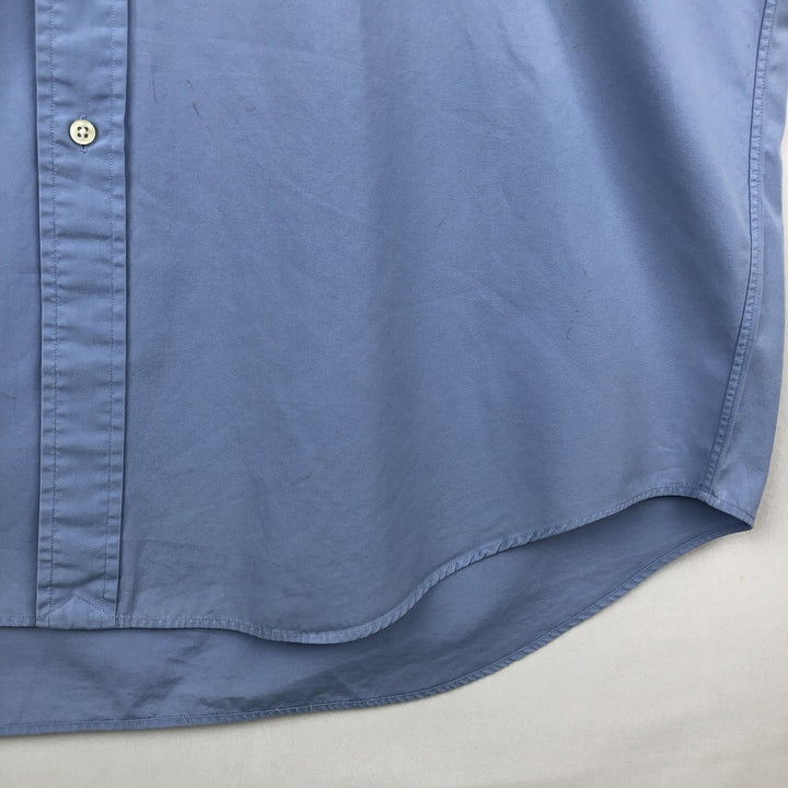 Ralph Lauren BLAKE short sleeve button down shirt, men's XL size cotton blue type Vintage Second Hand
