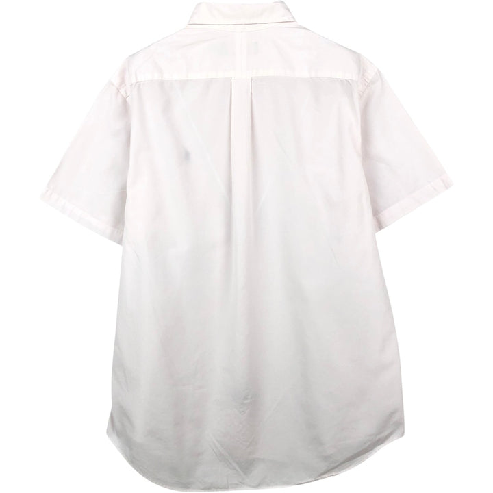 Ralph Lauren short sleeve button down shirt, men's size L cotton white type Vintage Second Hand