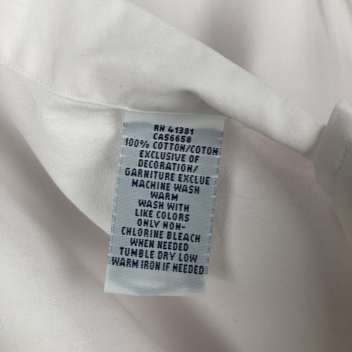 Ralph Lauren short sleeve button down shirt, men's size L cotton white type Vintage Second Hand