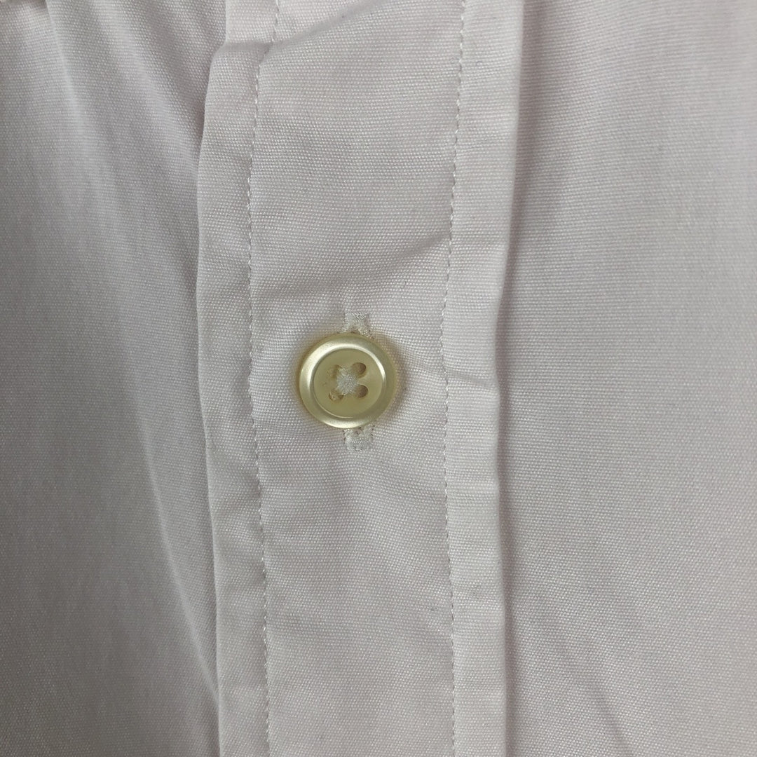 Ralph Lauren short sleeve button down shirt, men's size L cotton white type Vintage Second Hand