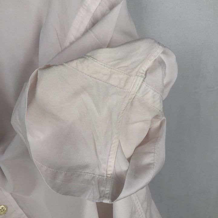 Ralph Lauren short sleeve button down shirt, men's size L cotton white type Vintage Second Hand