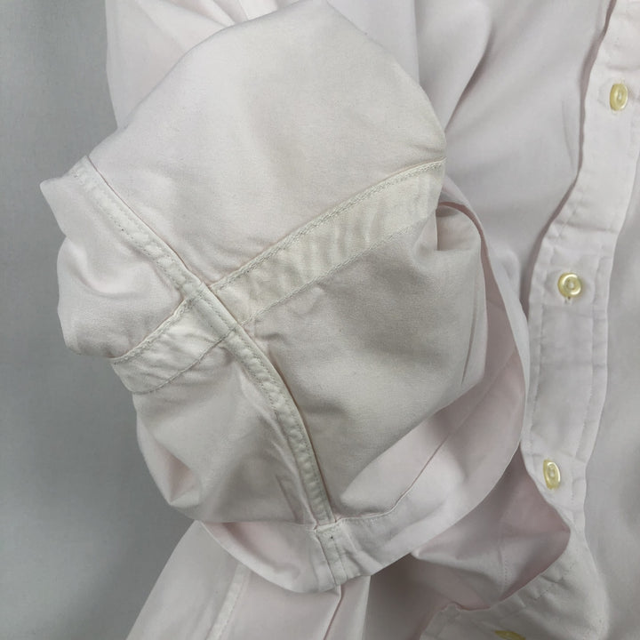 Ralph Lauren short sleeve button down shirt, men's size L cotton white type Vintage Second Hand