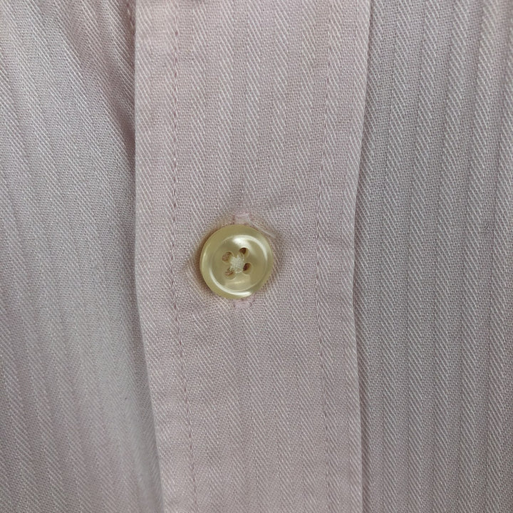 Ralph Lauren CUSTOM FIT short sleeve button down shirt, men's size L cotton pink type Vintage Second Hand