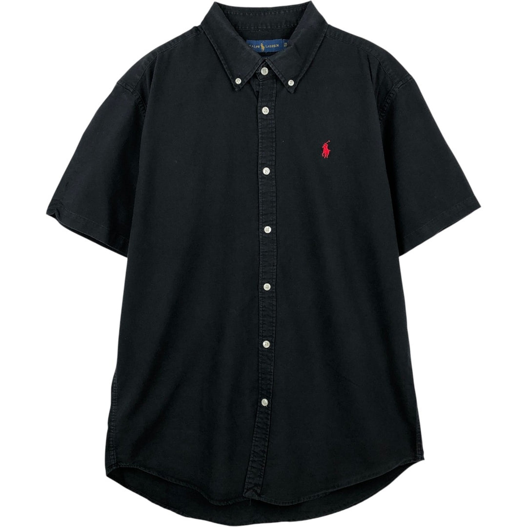Ralph Lauren Classic Fit Short Sleeve Button Down Shirt Men's XXL unclear black type Vintage Second Hand