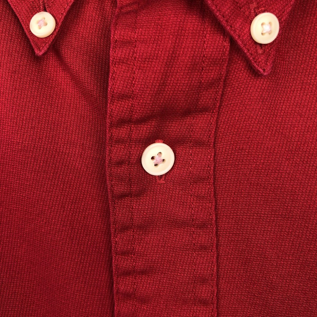 Ralph Lauren CHAPS short sleeve button down shirt for men, equivalent to XL cotton red type Vintage Second Hand
