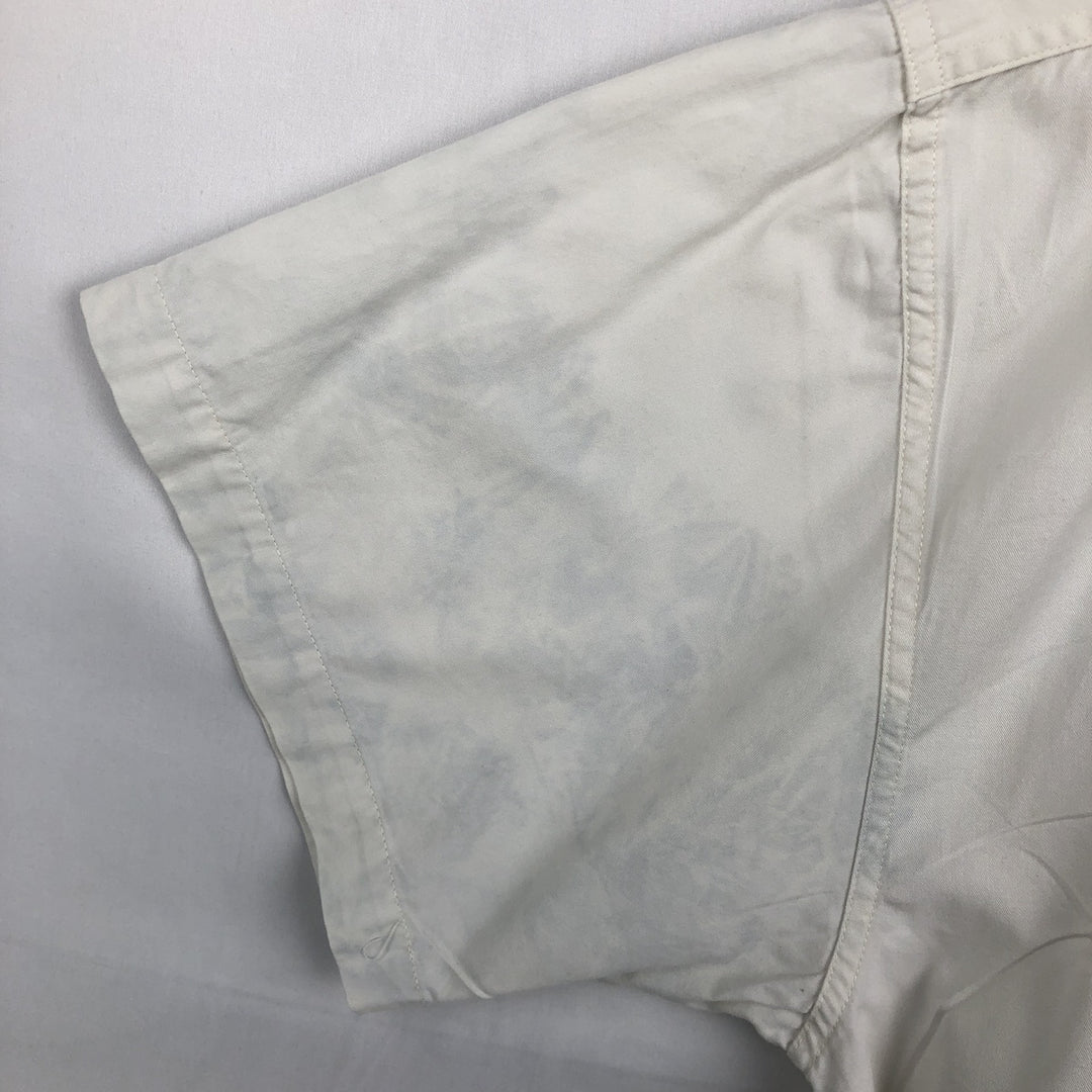 Ralph Lauren CHAPS short sleeve button down shirt for men, equivalent to XL cotton Beige type Vintage Second Hand