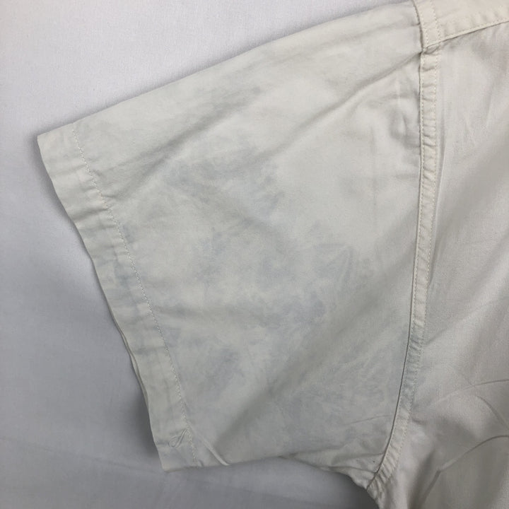 Ralph Lauren CHAPS short sleeve button down shirt for men, equivalent to XL cotton Beige type Vintage Second Hand